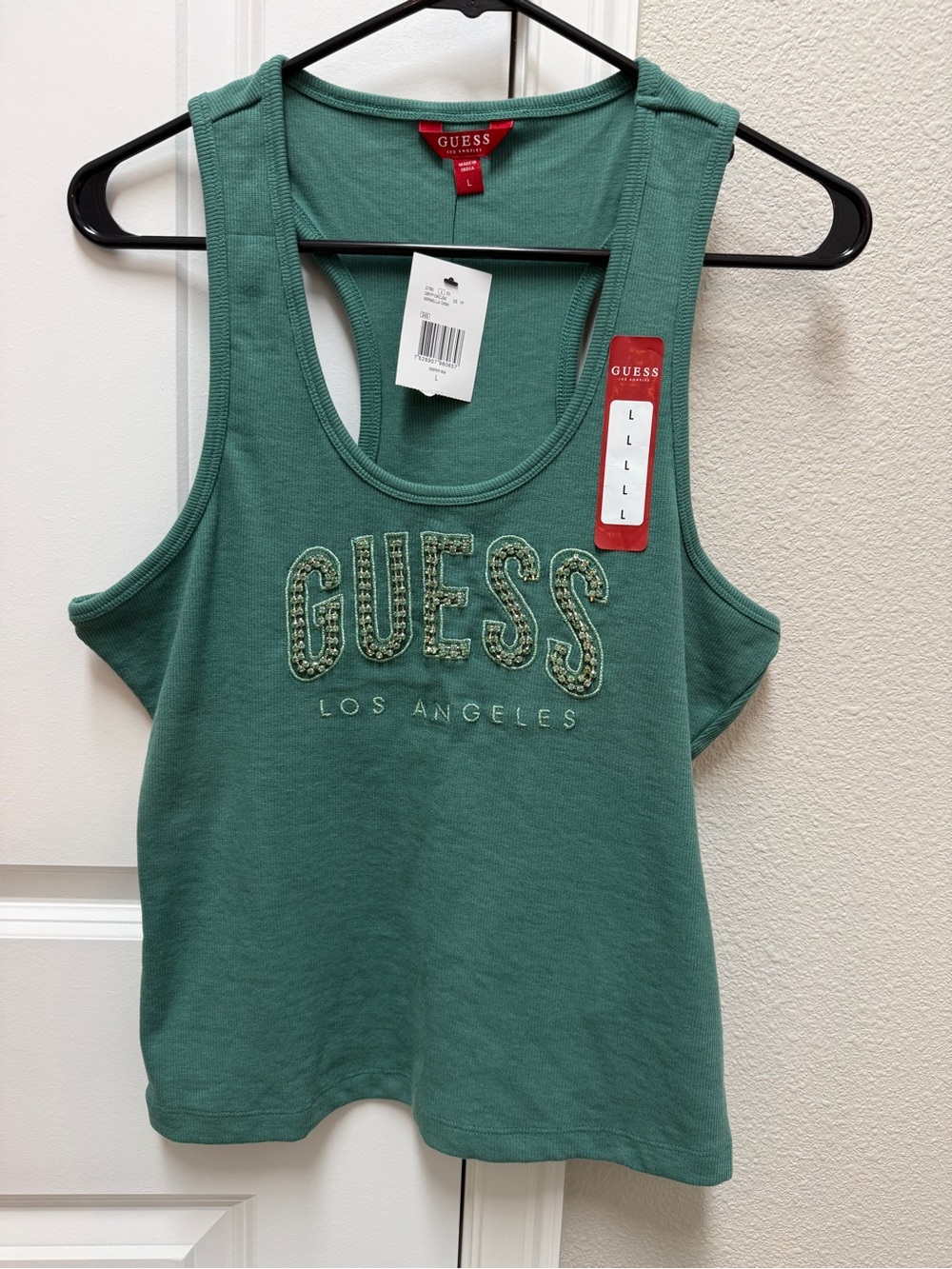 Guess Green Racerback Tank
